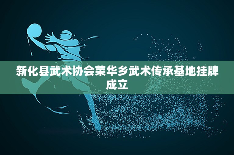 新化县武术协会荣华乡武术传承基地挂牌成立