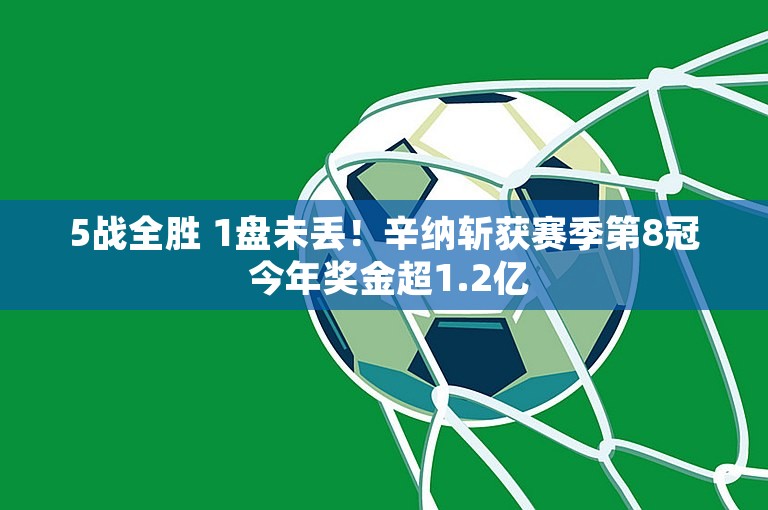 5战全胜 1盘未丢！辛纳斩获赛季第8冠 今年奖金超1.2亿